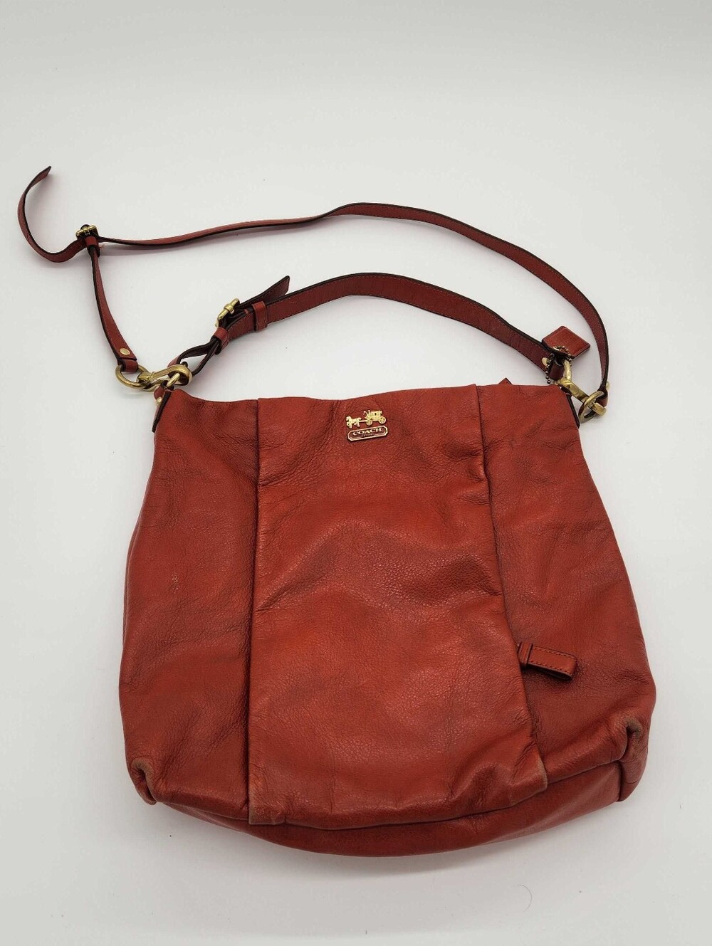 Coach Madison Isabelle 21224 Burnt Orange Leather Hobo Bag